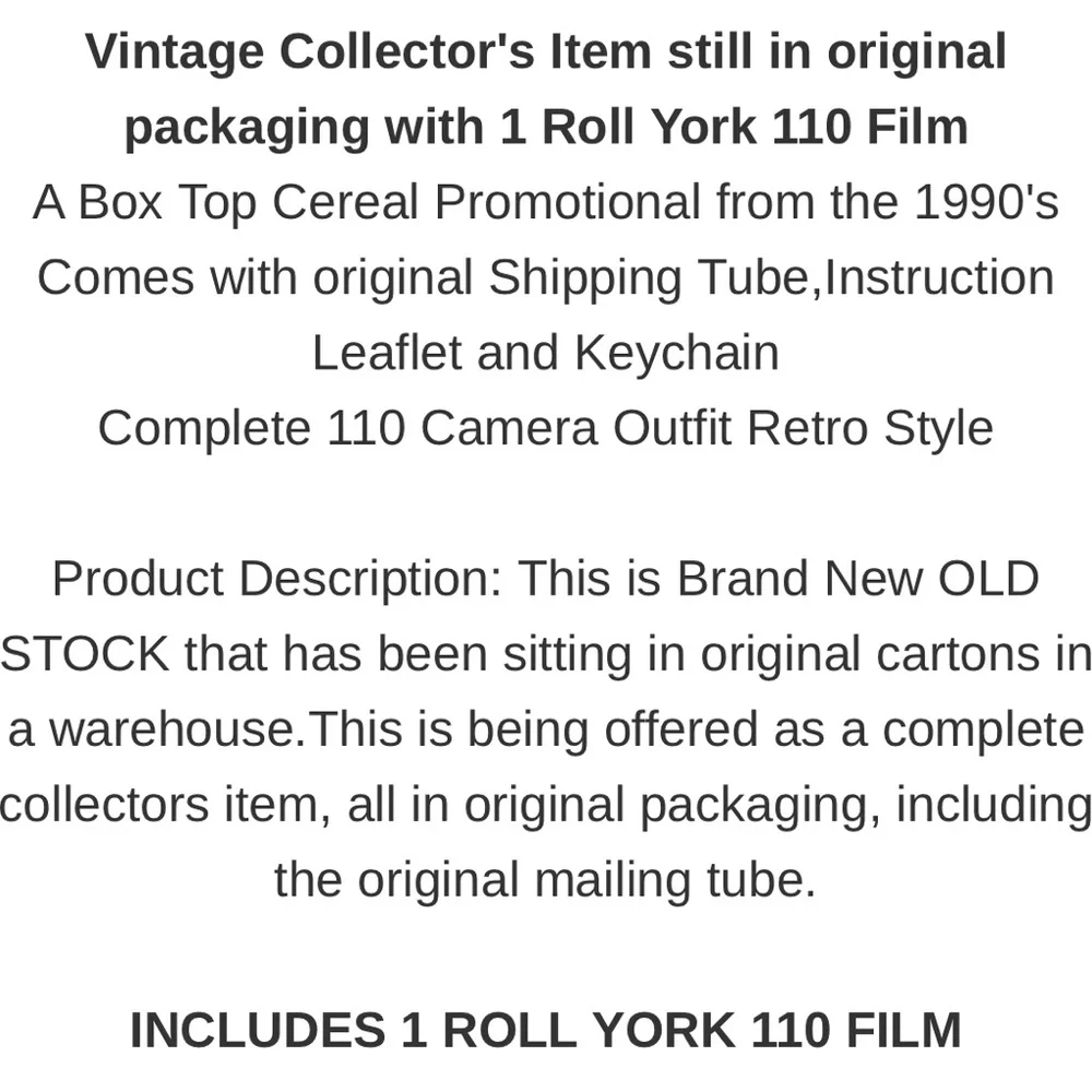 Lomography Kellogg’s Mini Camera with 110 Film